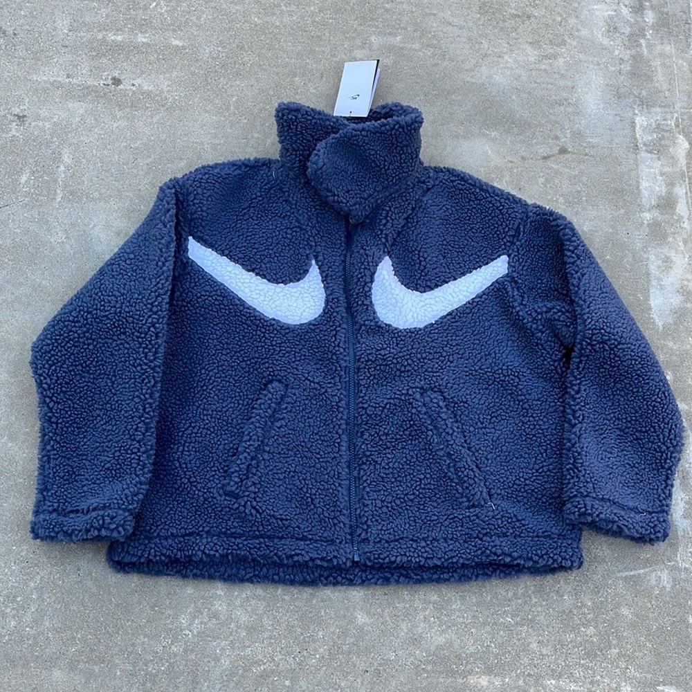 NWT Nike Sportswear Swoosh Women's Sherpa High-Pile Fleece Jacket